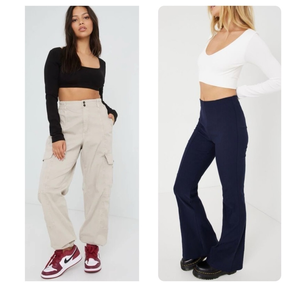 Garage Bundle 2 pairs Black PIPER Flare Pull On Pants BRIANNA Cargo Pant Medium